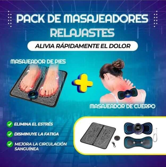 Masajeador de Pulso eléctrico para Pies + mini masajeador de regalo 🎁!!