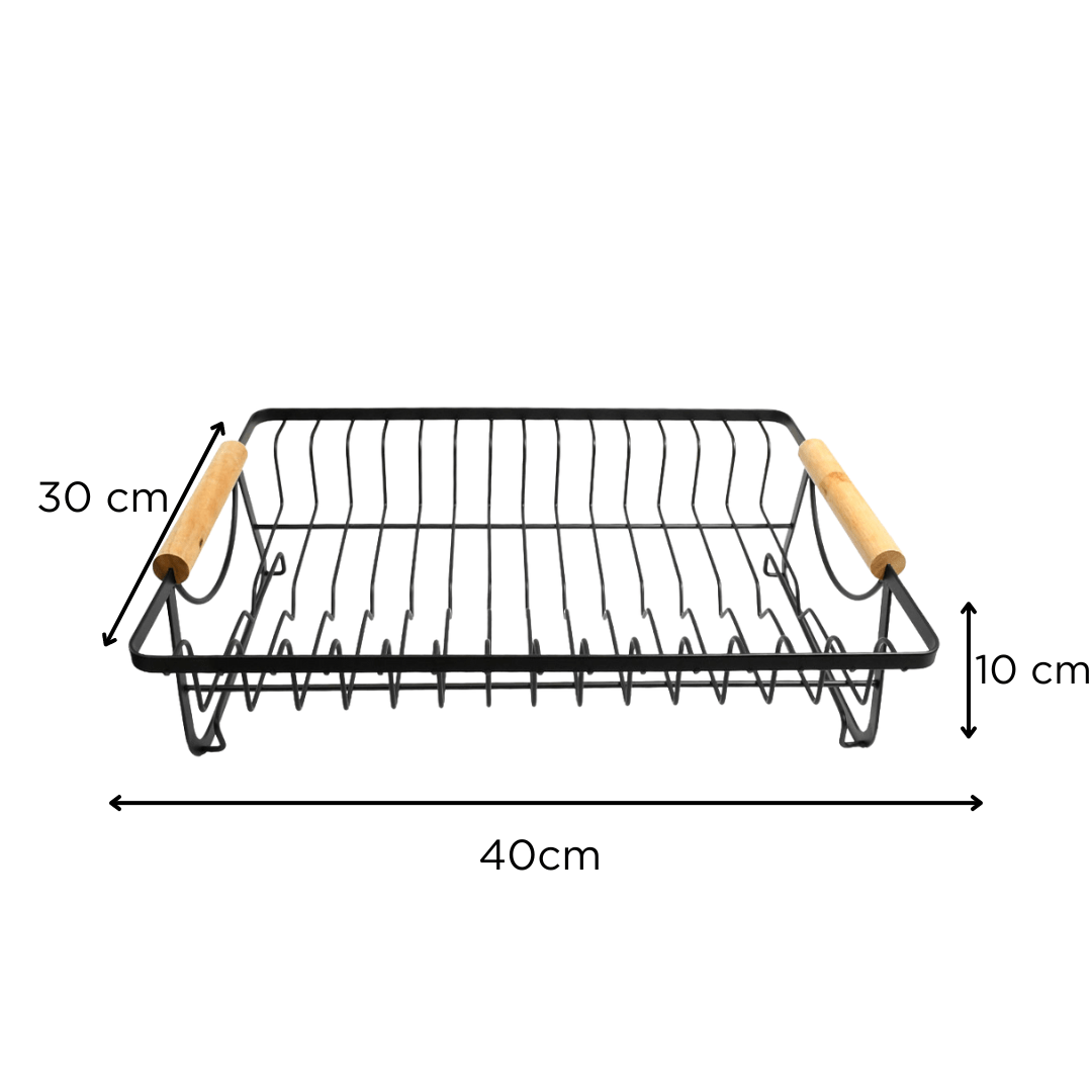 Escurridor metálico con madera