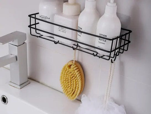 Repisa para baño o Cocina de aluminio negro